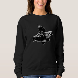 Moletom Peixe Dourado Borboleta Telescópio Moor Preto Fanc