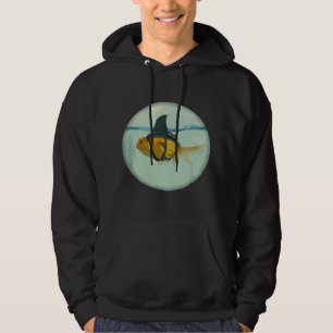 Moletom Peixe Dourado Fofo com Moda de Barbatana de Tubarã