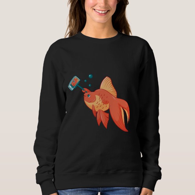Moletom Peixe Dourado Selfie (Frente)