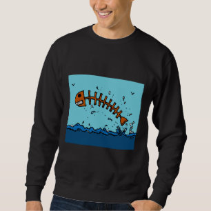 Moletom Peixe-Esqueleto Voador