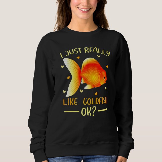 Moletom Peixe Goldfish Eu Gosto Muito De Peixe Goldfish (Frente)