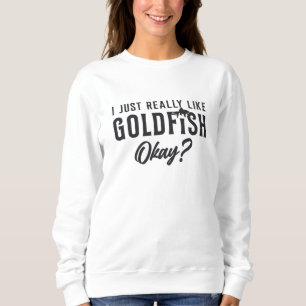 Moletom Peixe Goldfish Eu Gosto Muito De Pet De Animais