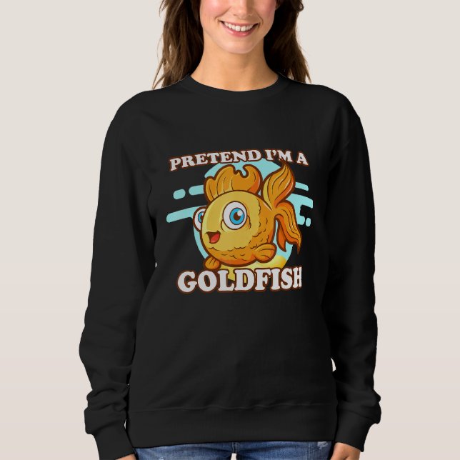 Moletom Peixe Goldfish Pretende-Me Um Tanque De Peixes Gol (Frente)