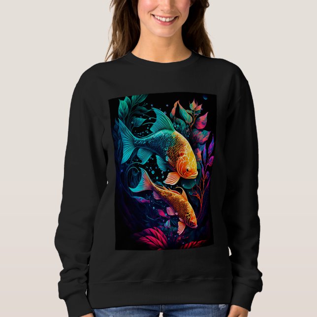 Moletom Peixe Koi Estético Samurai Japonês  4 (Frente)