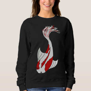 Moletom Peixe-Koi Vermelho E Branco