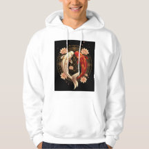 Peixe Koi Yin Yang com Mandala de Lótus
