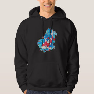 Moletom Peixes Koi E Flores Japoneses