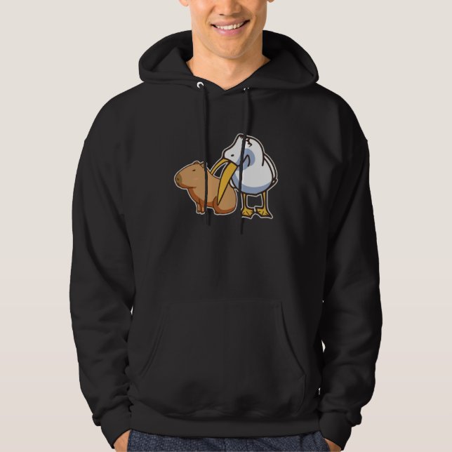Moletom Pelicano Comendo Capivara Capivara Animal (Frente)