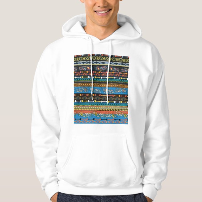 Moletom Penas Étnicas: Embroiderme Boho Chic (Frente)