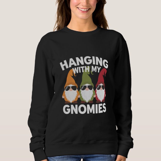 Moletom Pendurado Com Meus Gnomos Divertido Gnomo De Jardi (Frente)