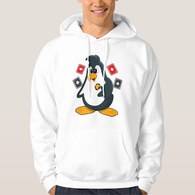 Moletom Penguin at Poker with Poker cards (Frente)