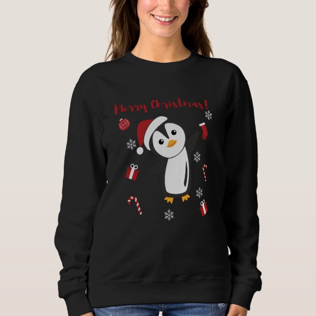 Moletom Penguin Christmas Snow Winter Animals Penguins (Frente)