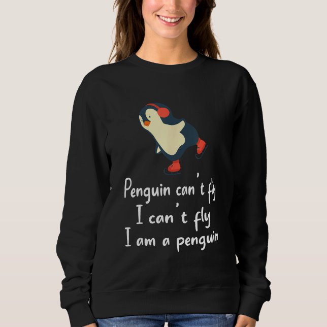Moletom Penguin  Cool I can t fly animal love  1 (Frente)