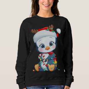 Moletom Penguin Santa Hat Pinguin Pinguim de Natal Amante 