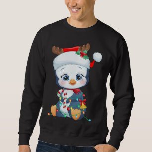 Moletom Penguin Santa Hat Pinguin Pinguim de Natal Amante
