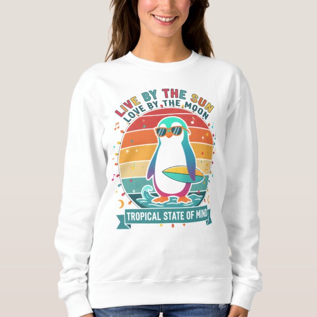 Moletom Penguin Surfista Manga Longa (Frente)