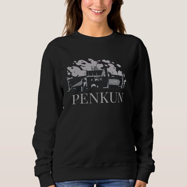 Moletom Penkun Germany City Skyline Silhouette Outline Ske (Frente)