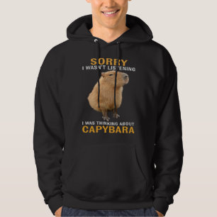 Moletom Pensando no Capybara desculpe não estava ouvindo