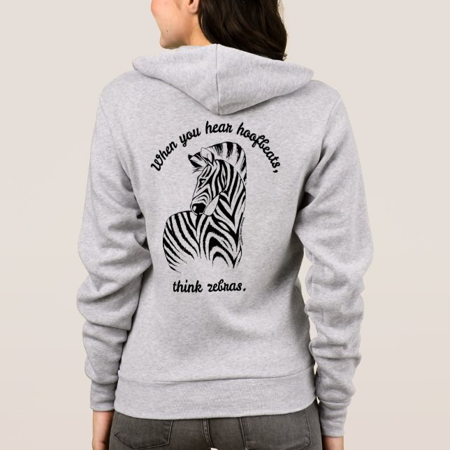 Moletom Pense em Zebras...EDS Hoodie (Verso)