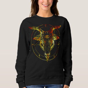 Moletom Pentagrama Invertido Com Baphomet E Todos Vendo Ol