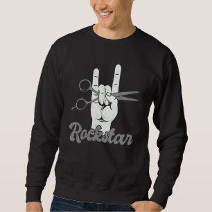 Moletom Penteado de chifres de mão rockstar, cabeleireiro