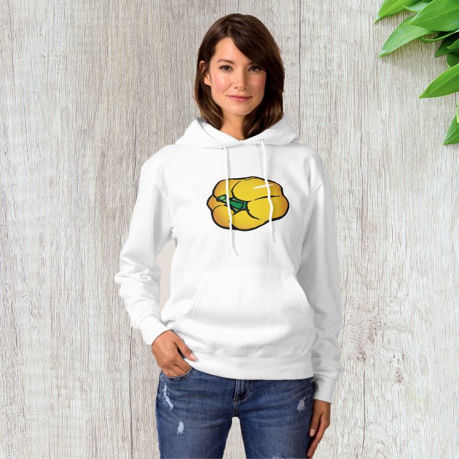 Moletom Pepper Amarelo Womens Hoodie (Criador carregado)