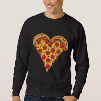 Moletom Pepperoni Pizza em forma de coração Design