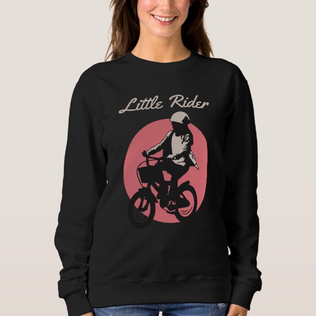 Moletom Pequeno Cavaleiro - Design do Biker Retro (Frente)