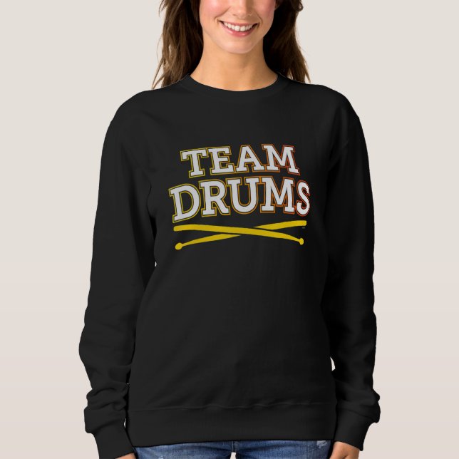 Moletom percursionista da linha de tambores u201cteam drum (Frente)