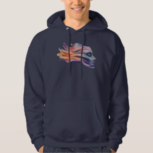 Moletom Perfil feminino em Hoodie de cores cósmicas
