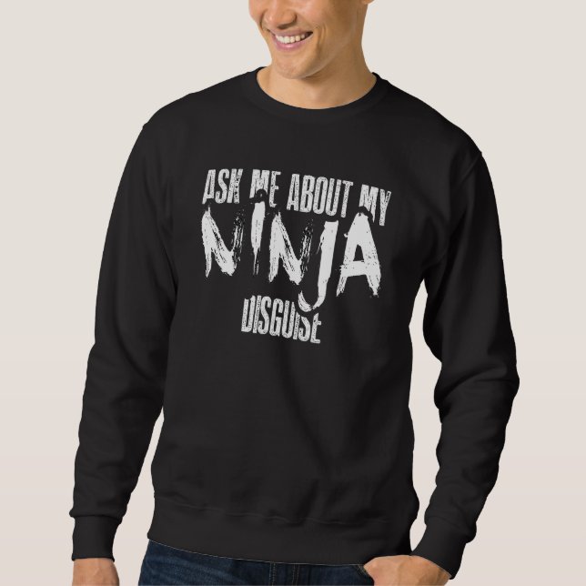 Moletom Pergunte-Me Sobre Meu Discurso Ninja Engraçado (Frente)