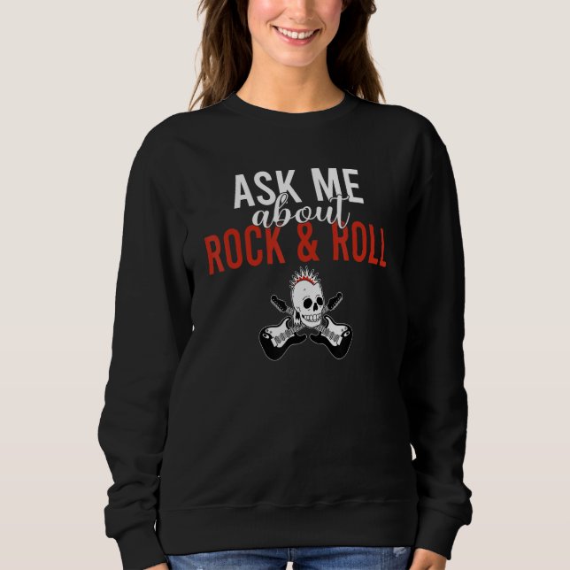 Moletom Pergunte-me sobre Rocker de Rock and Roll (Frente)