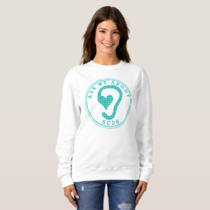 Moletom Pergunte-me sobre SCDS (Aqua) Sweatshirt de Long S