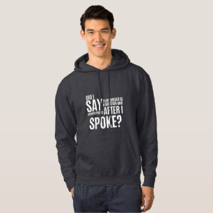 Moletom Período de perguntas e respostas após a minha inte