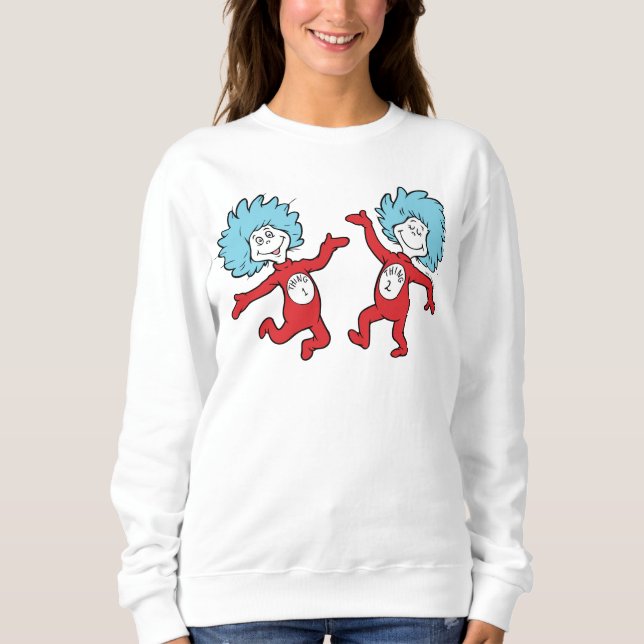 Moletom Personagem Coisa 1 e Coisa 2 do Dr. Seuss (Frente)