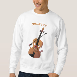Moletom Personagem de desenho animado musical de violino e