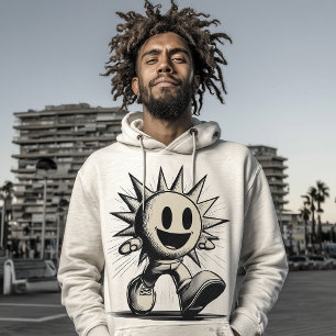 Moletom Personagem de Sol em Meiotom Vintage – Positivo Re