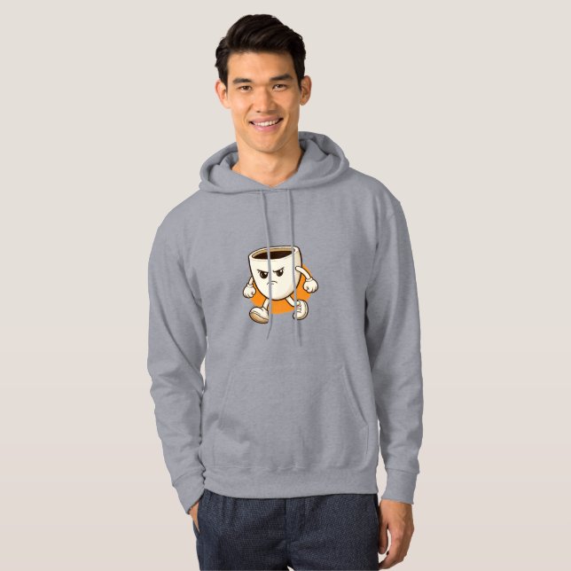 Moletom Personagem de Xícara de Café Divertido  (Frente Completa)