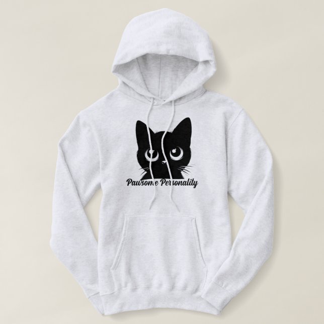 Moletom Personalidade Pawsome Cat Design (Frente do Design)