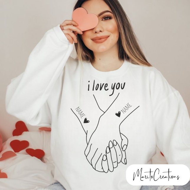 Moletom Personalised  for couples, valentine's day  (Criador carregado)