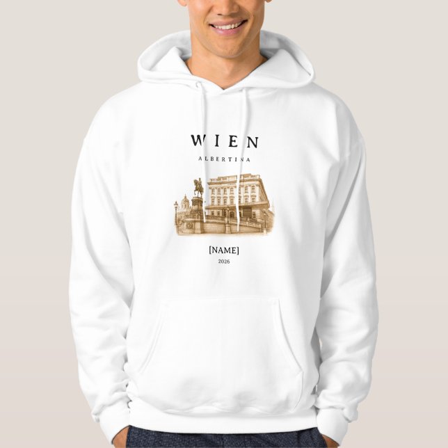 Moletom Personalisierte Wien Albertina | Name & Jahr (Frente)