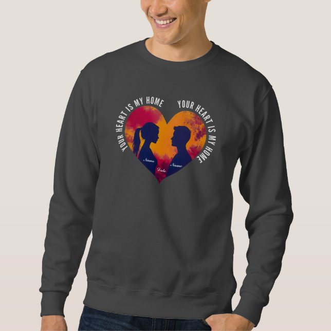 Moletom Personalizable Your Heart Is My Home Couple (Frente)
