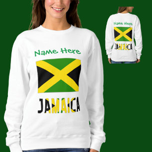 Moletom Personalização Verde da Bandeira da Jamaica e da J
