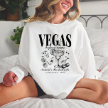 Moletom Personalizada Festa de solteira Las Vegas<br><div class="desc">Prepare-se para a sua extravaganza da solteira de Las Vegas com nossa camiseta personalizada de Las Vegas personalizada da Festa de solteira de Las Vegas. Esta camisola confortável e na moda é personalizada para garantir que você olha e sente excelente durante o seu fim de semana especial. Apresentando um design...</div>