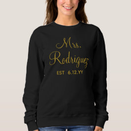 Moletom Personalizada Sra. Newlyws, presente personalizado