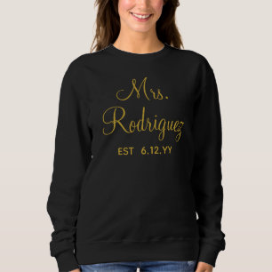Moletom Personalizada Sra. Newlyws, presente personalizado