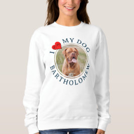 Moletom Personalizado EU AMO MEU CÃO