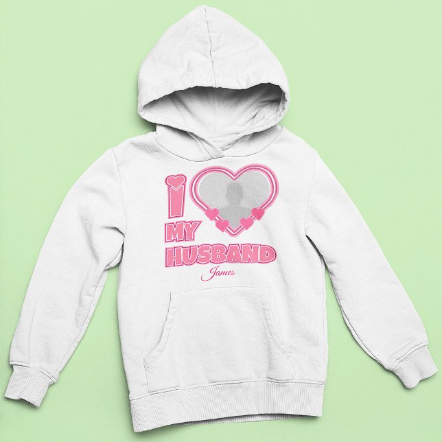 Moletom Personalizado Eu Amo Meu Marido – Adicionar Foto e (Criador carregado)