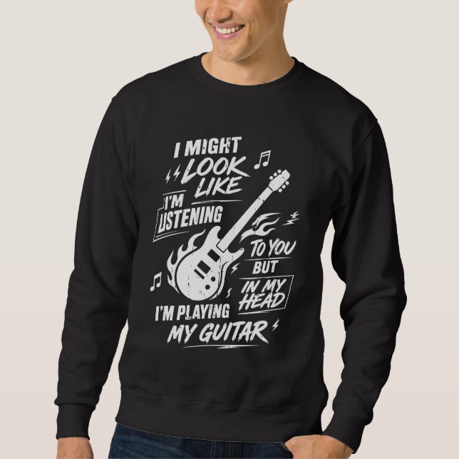 Moletom Personalizado Eu Posso Parecer Estar Ouvin (Frente)