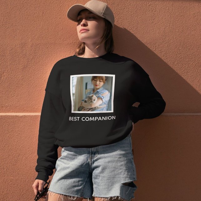 Moletom Personalizado Gatinha Mãe Foto Citação Personaliza (Criador carregado)